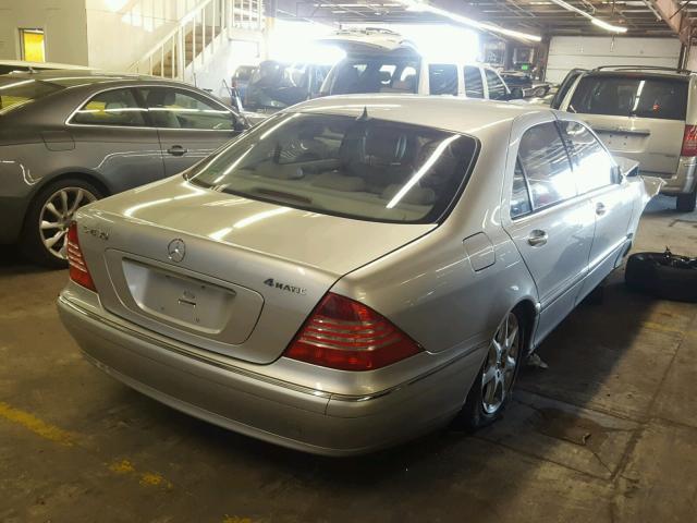 WDBNG83J24A428414 - 2004 MERCEDES-BENZ S 430 4MAT SILVER photo 4