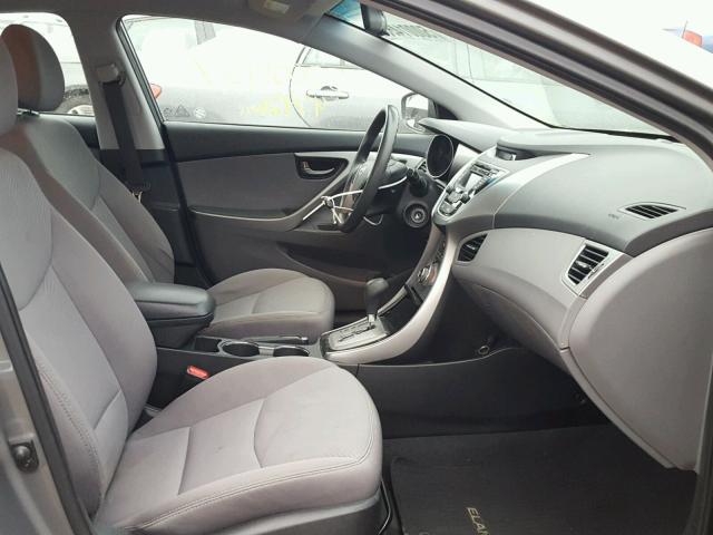 5NPDH4AE9DH292865 - 2013 HYUNDAI ELANTRA GL GRAY photo 5