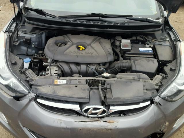 5NPDH4AE9DH292865 - 2013 HYUNDAI ELANTRA GL GRAY photo 7