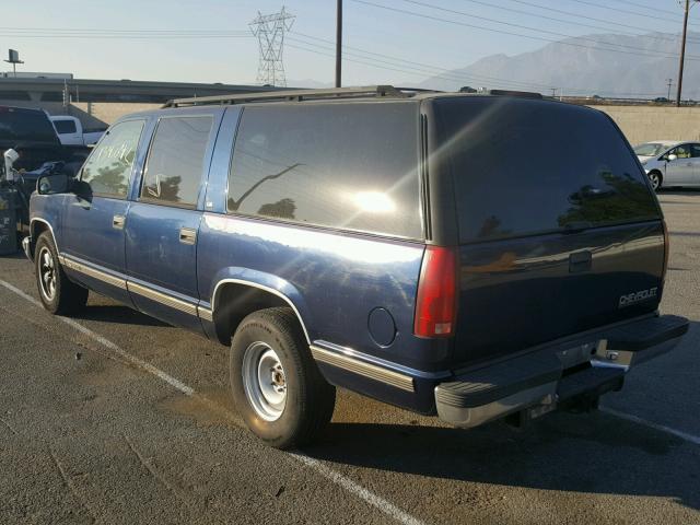 3GNEC16RXXG232689 - 1999 CHEVROLET SUBURBAN C BLUE photo 3