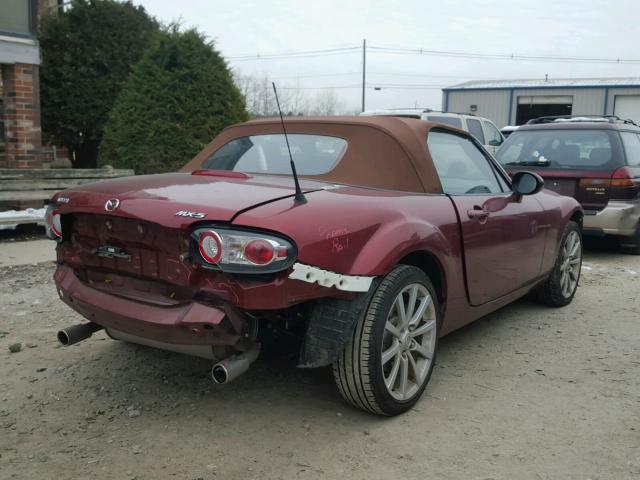 JM1NC25F760111594 - 2006 MAZDA MX-5 MIATA RED photo 4