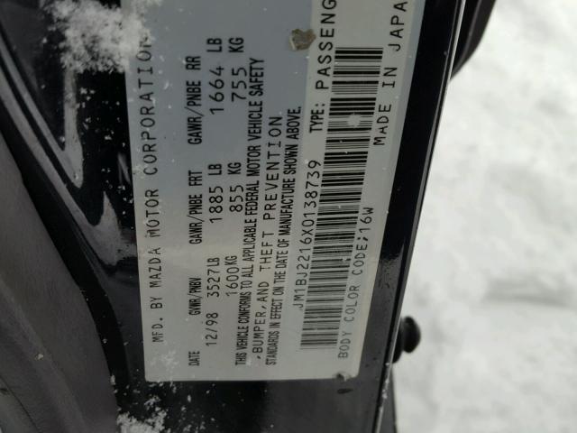 JM1BJ2216X0138739 - 1999 MAZDA PROTEGE ES 黑色 照片 10