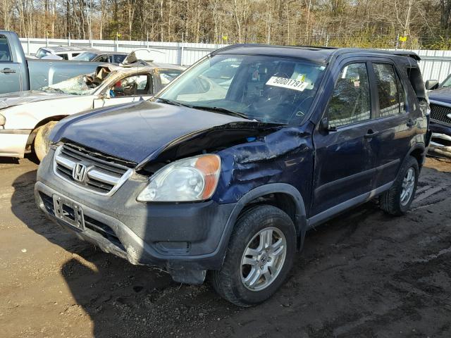 SHSRD78833U122249 - 2003 HONDA CR-V EX BLUE photo 2