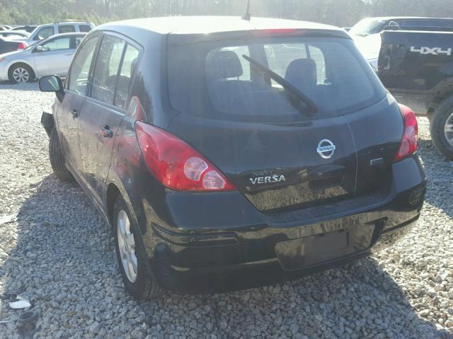 3N1BC1CP0CK289802 - 2012 NISSAN VERSA S BLACK photo 3