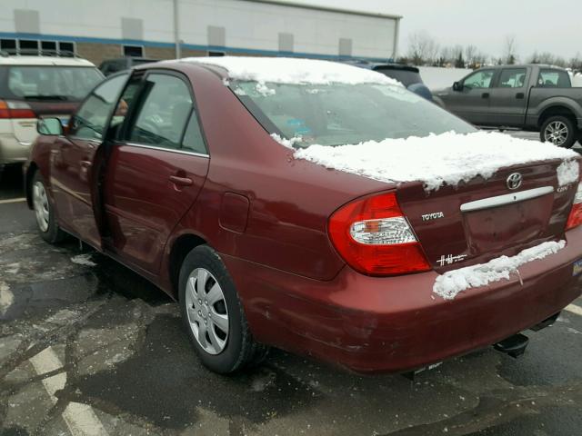 4T1BE32K74U316483 - 2004 TOYOTA CAMRY LE RED photo 3