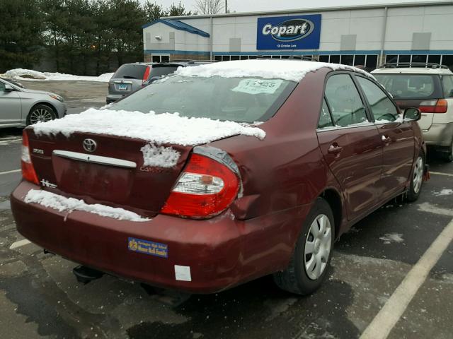 4T1BE32K74U316483 - 2004 TOYOTA CAMRY LE RED photo 4