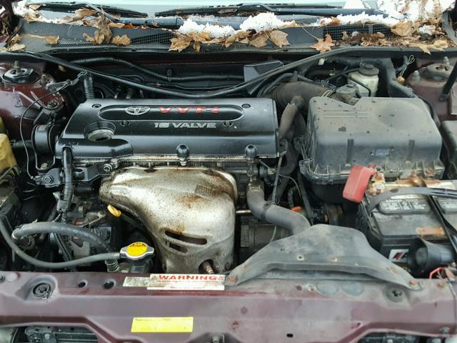 4T1BE32K74U316483 - 2004 TOYOTA CAMRY LE RED photo 7