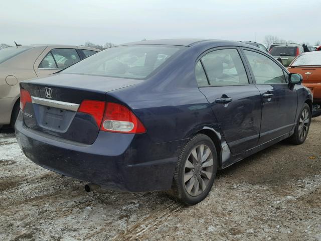 19XFA16829E000760 - 2009 HONDA CIVIC EX BLUE photo 4