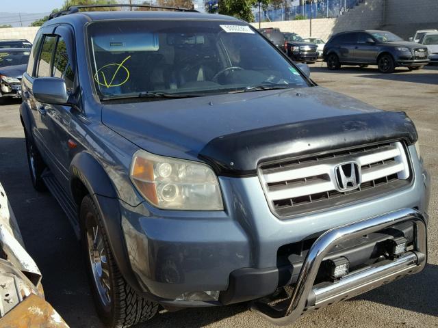 2HKYF185X6H529796 - 2006 HONDA PILOT EX BLUE photo 1