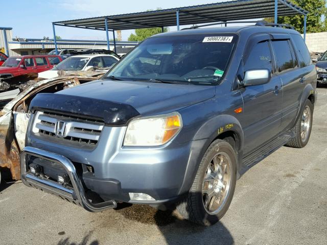 2HKYF185X6H529796 - 2006 HONDA PILOT EX BLUE photo 2