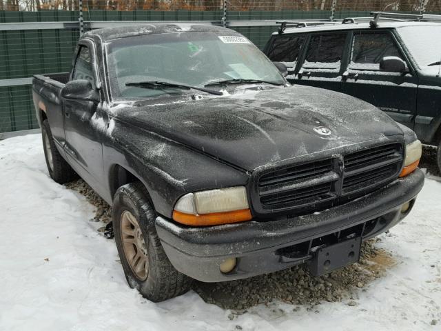 1B7FL26X81S342688 - 2001 DODGE DAKOTA BLACK photo 1