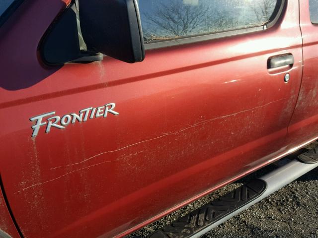 1N6ED26T8YC430065 - 2000 NISSAN FRONTIER K RED photo 9