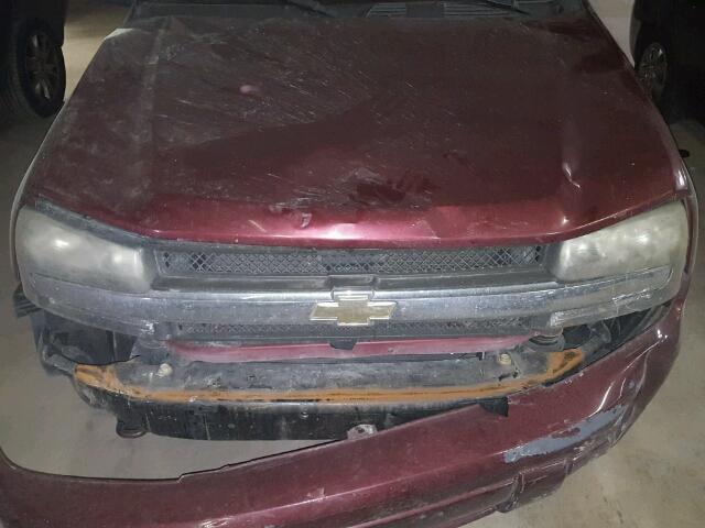 1GNDT13S352109258 - 2005 CHEVROLET TRAILBLAZE MAROON photo 7