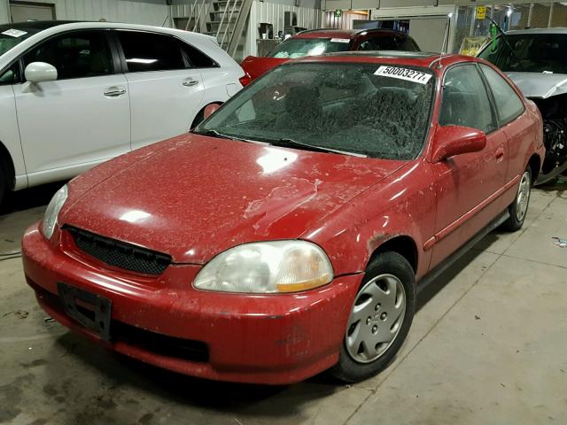 1HGEJ8142VL008384 - 1997 HONDA CIVIC EX RED photo 2