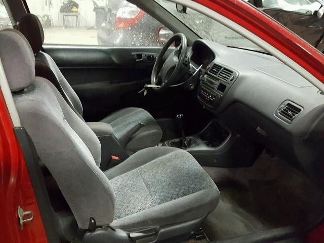 1HGEJ8142VL008384 - 1997 HONDA CIVIC EX RED photo 5