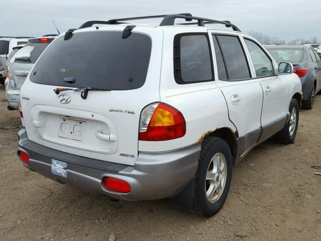 KM8SC83D71U099239 - 2001 HYUNDAI SANTA FE G WHITE photo 4