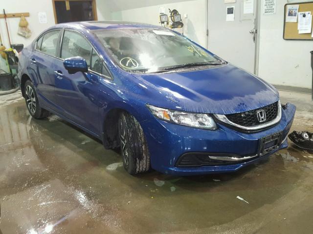 19XFB2F88EE041407 - 2014 HONDA CIVIC EX BLUE photo 1