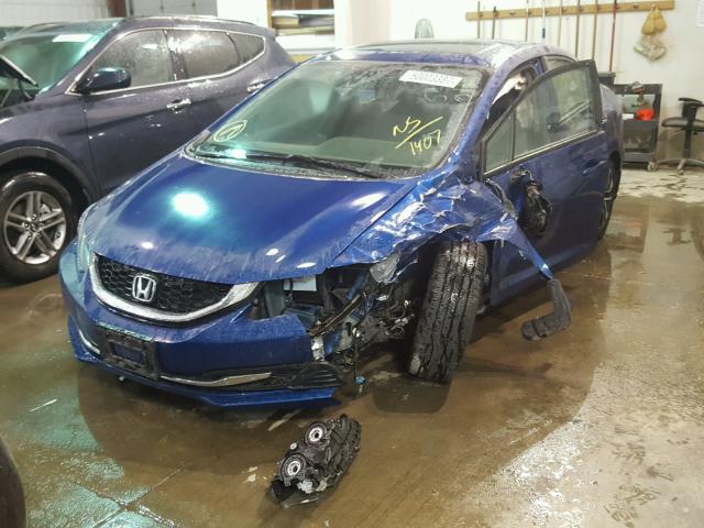 19XFB2F88EE041407 - 2014 HONDA CIVIC EX BLUE photo 2