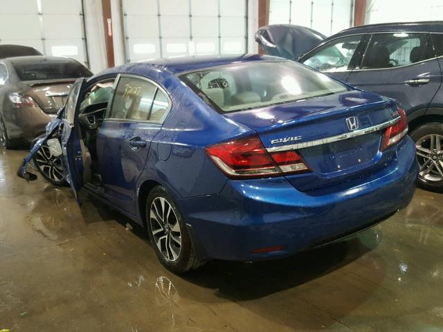 19XFB2F88EE041407 - 2014 HONDA CIVIC EX BLUE photo 3