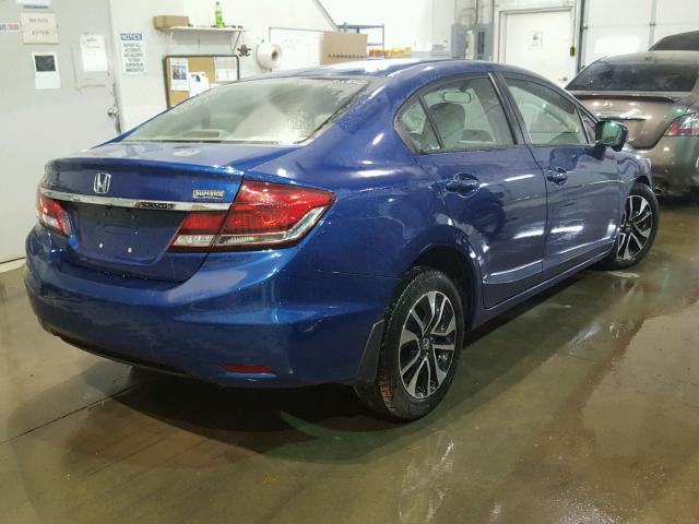 19XFB2F88EE041407 - 2014 HONDA CIVIC EX BLUE photo 4