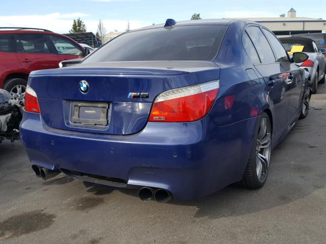 WBSNB935X8CX09565 - 2008 BMW M5 BLUE photo 4