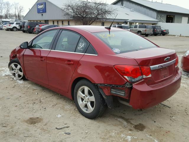 1G1PF5SC9C7391784 - 2012 CHEVROLET CRUZE LT RED photo 3