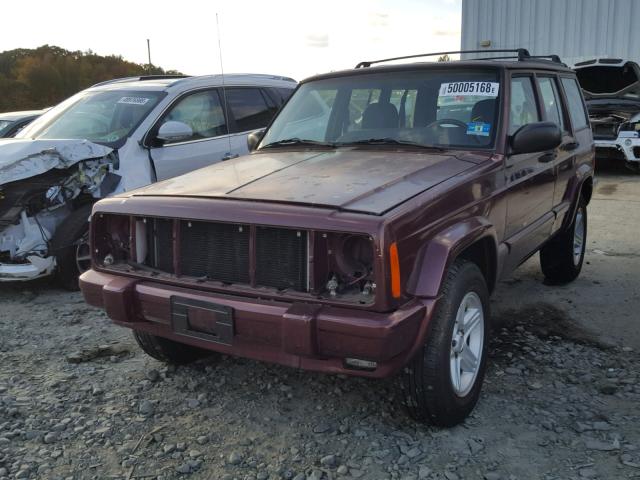 1J4FF58S81L556532 - 2001 JEEP CHEROKEE C MAROON photo 2