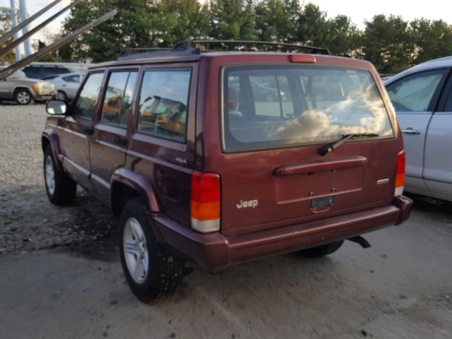 1J4FF58S81L556532 - 2001 JEEP CHEROKEE C MAROON photo 3