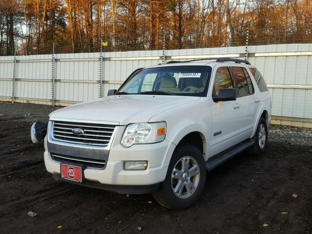 1FMEU63E58UA65088 - 2008 FORD EXPLORER X WHITE photo 2