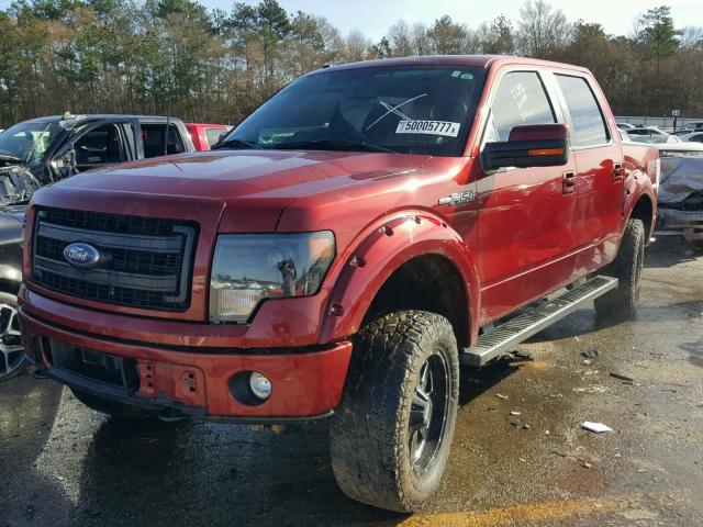 1FTFW1EF9EKD78440 - 2014 FORD F150 SUPER MAROON photo 2