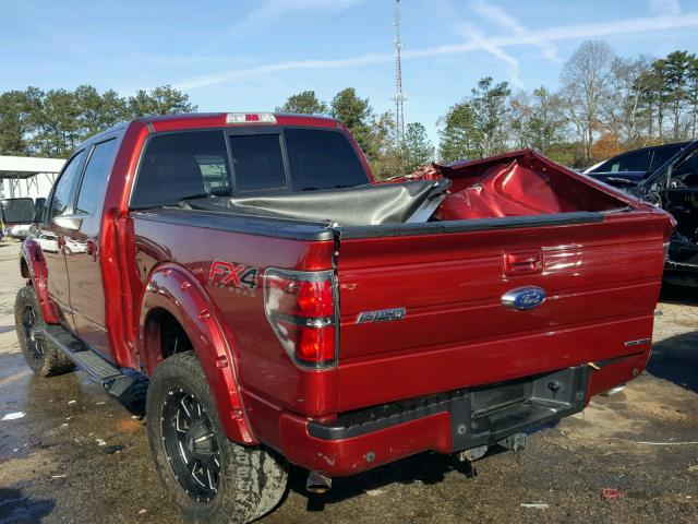 1FTFW1EF9EKD78440 - 2014 FORD F150 SUPER MAROON photo 3