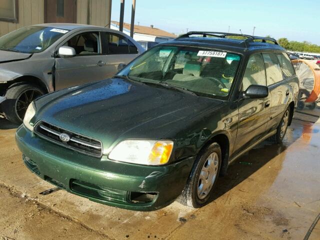 4S3BH635717309064 - 2001 SUBARU LEGACY L GREEN photo 2