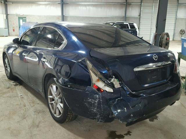 1N4AA5APXCC835669 - 2012 NISSAN MAXIMA S BLUE photo 3