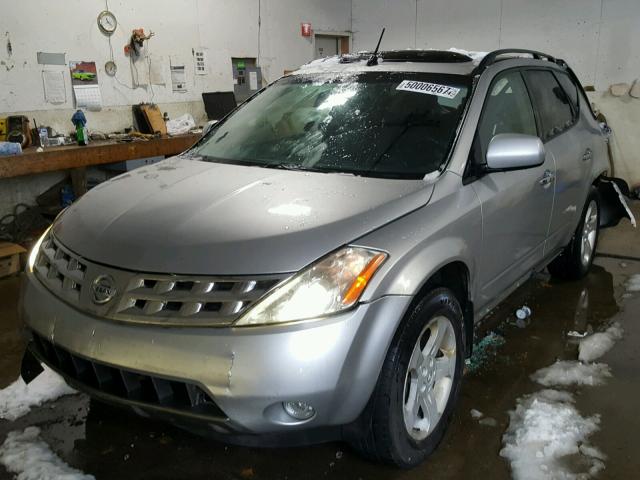 JN8AZ08W83W227669 - 2003 NISSAN MURANO SL SILVER photo 2