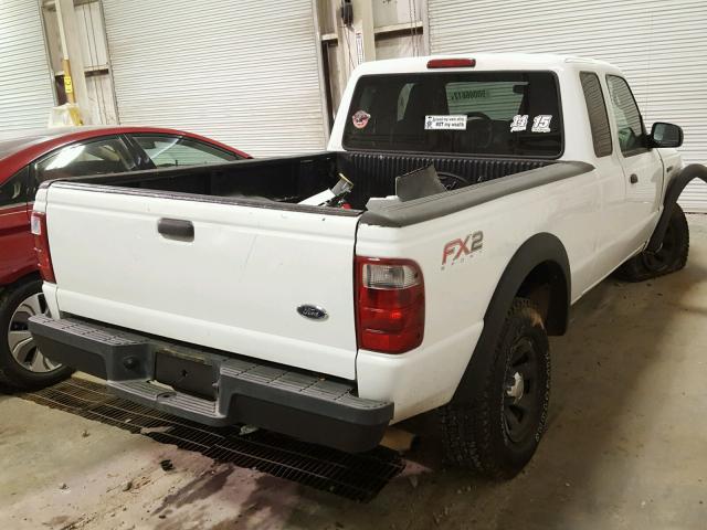 1FTYR14U95PA25005 - 2005 FORD RANGER SUP WHITE photo 4