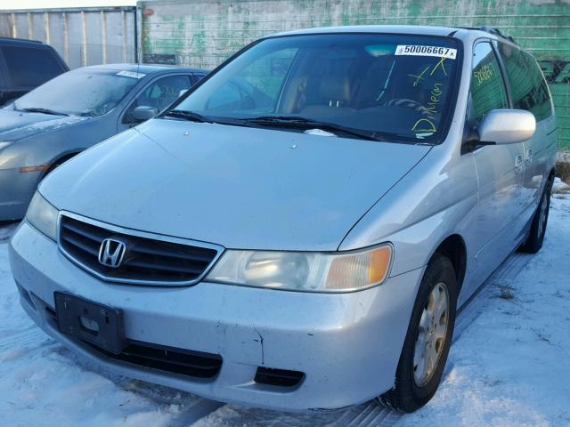 5FNRL18834B109347 - 2004 HONDA ODYSSEY EX SILVER photo 2