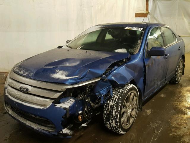 3FAHP0CG1CR129222 - 2012 FORD FUSION SEL BLUE photo 2