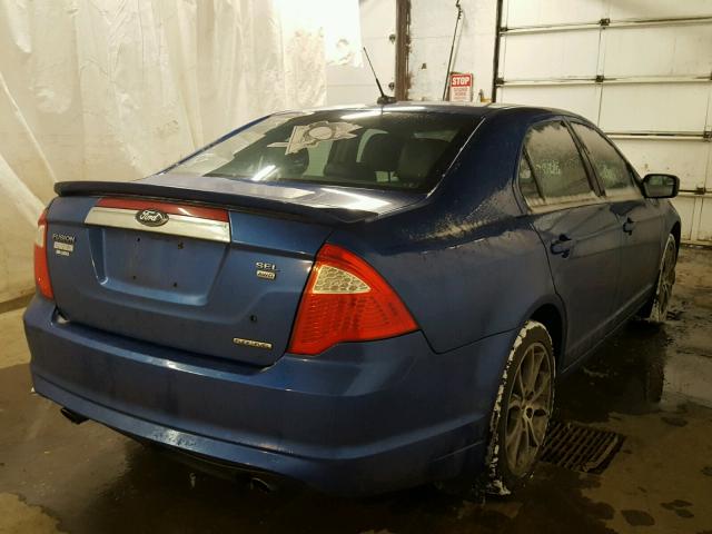 3FAHP0CG1CR129222 - 2012 FORD FUSION SEL BLUE photo 4