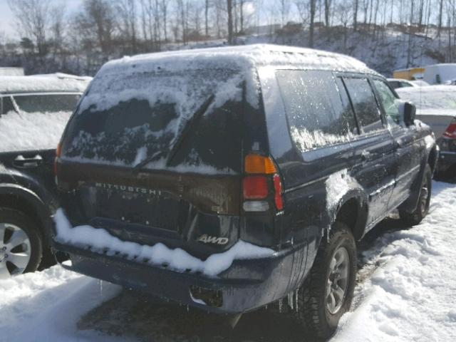 JA4MT21H43J015411 - 2003 MITSUBISHI MONTERO SP BLUE photo 4