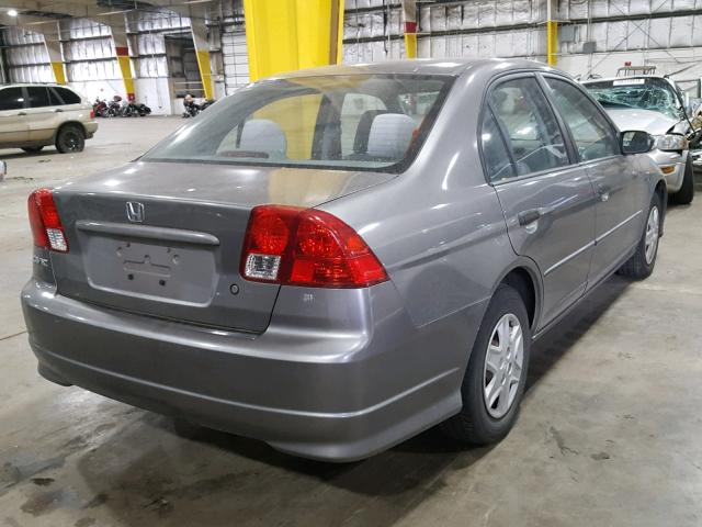 2HGES16315H551646 - 2005 HONDA CIVIC DX V GRAY photo 4