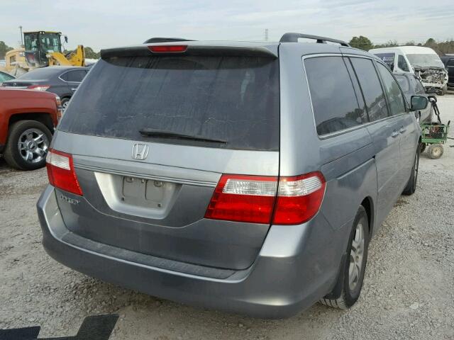 5FNRL38486B103703 - 2006 HONDA ODYSSEY EX GRAY photo 4