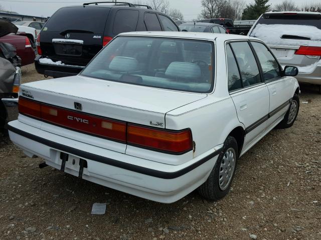 1HGED3654LL020710 - 1990 HONDA CIVIC LX WHITE photo 4