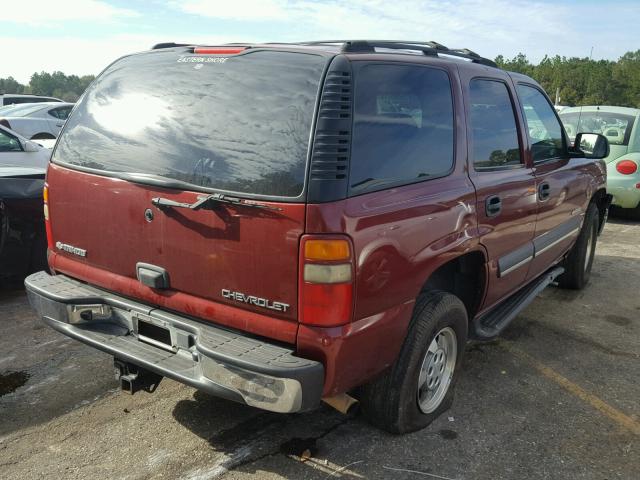 1GNEC13ZX3R263472 - 2003 CHEVROLET TAHOE C150 RED photo 4