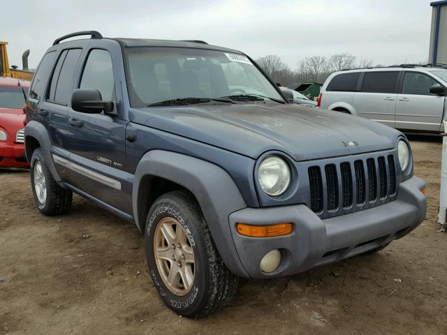 1J4GK48K12W328365 - 2002 JEEP LIBERTY SP BLUE photo 1