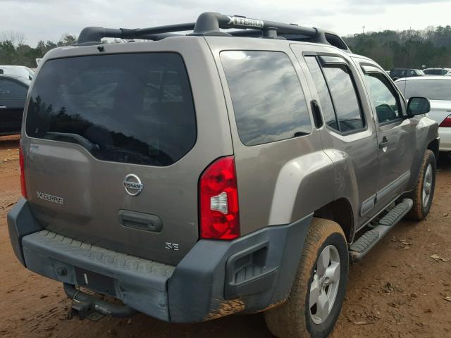 5N1AN08W35C620342 - 2005 NISSAN XTERRA OFF GRAY photo 4