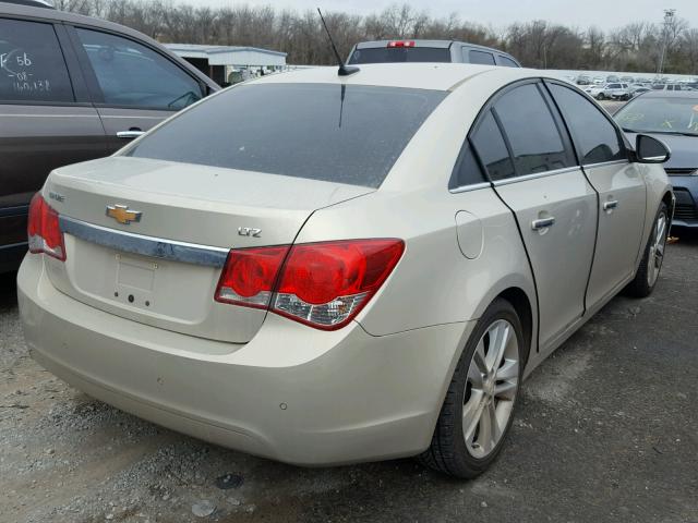 1G1PH5S97B7157432 - 2011 CHEVROLET CRUZE LTZ GOLD photo 4