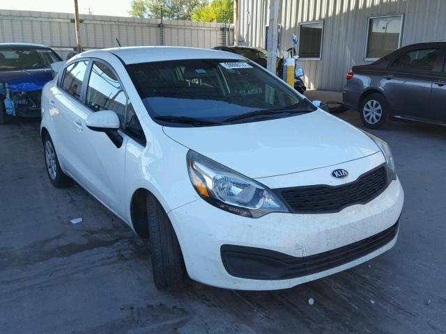 KNADM4A37E6345114 - 2014 KIA RIO LX WHITE photo 1