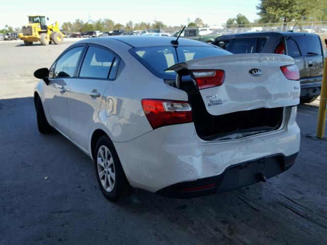 KNADM4A37E6345114 - 2014 KIA RIO LX WHITE photo 3