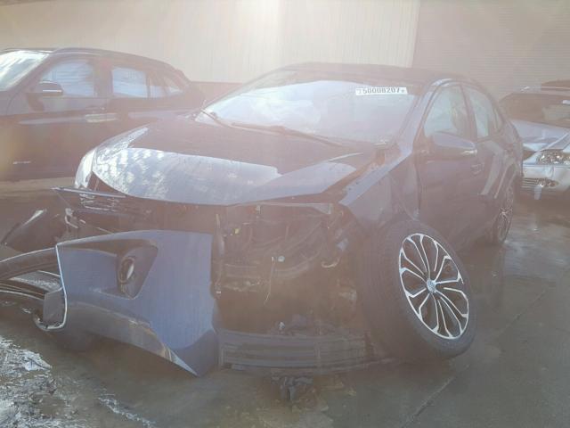 2T1BURHE8EC218217 - 2014 TOYOTA COROLLA L BLUE photo 2