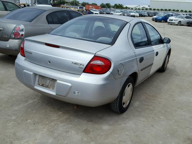 1B3ES26CX3D219284 - 2003 DODGE NEON SE GRAY photo 4